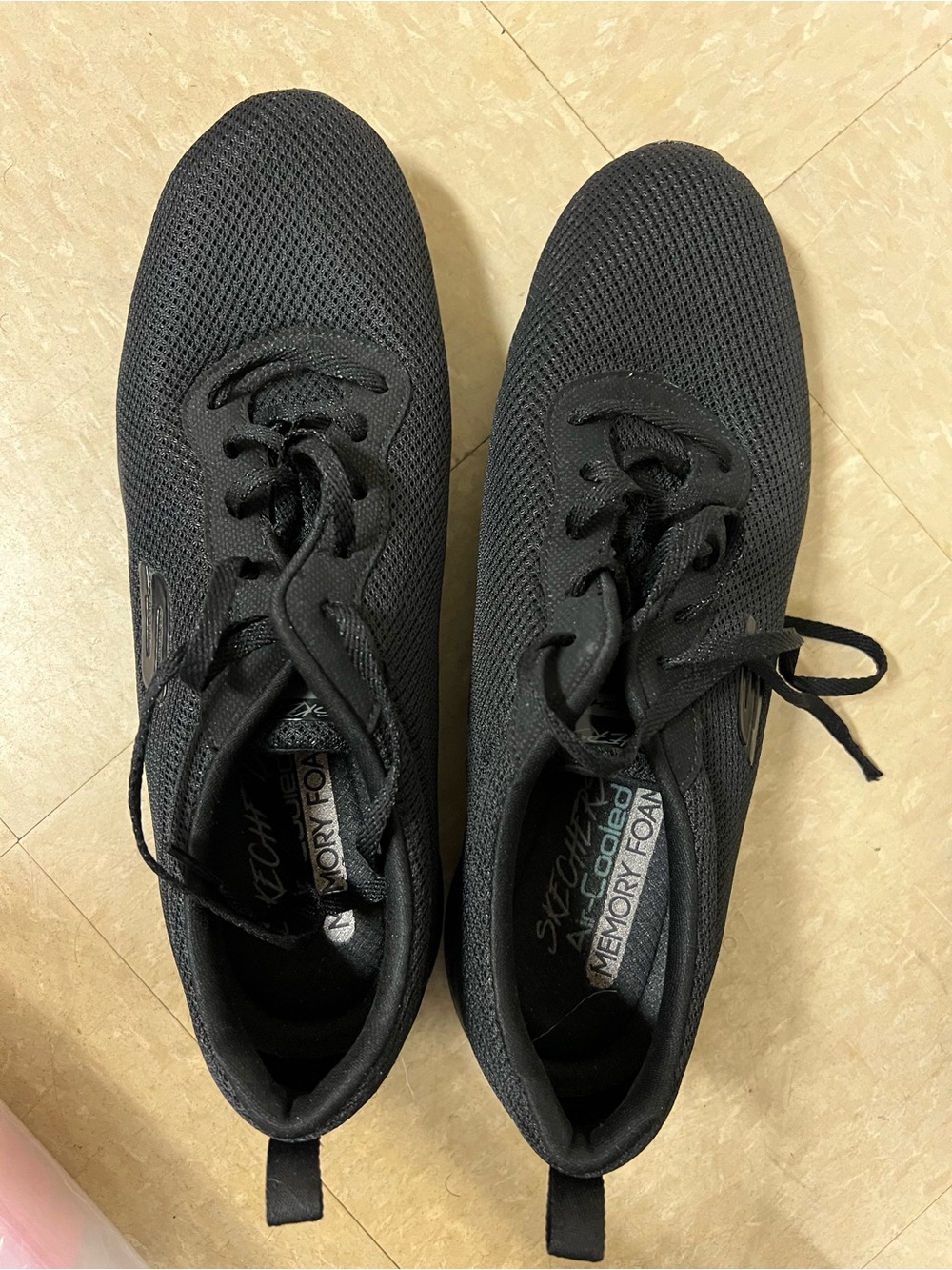 Skechers Black Memory Foam Athletic Sneakers